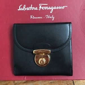 Salvatore Ferragamo Women’s Black Leather Wallet